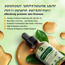 Soursop Bitters Liquid Drops, Soursop Graviola Leaf Extract Multivitamin Drops With Sea Moss Black Seed Oil Supplement - Supports Antioxidant, Slowing Cell-Aging, Gut Cleanse, Detox & Immunity Health