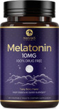 Melatonin 10Mg - Sleep Support Supplements For Adults - Extra Strength Fast Dissolve 10 Mg Melatonin Tablets For Restful Sleep Support, Natural Strawberry Flavor, Sugar-Free Non-Gmo - 120 Day Supply