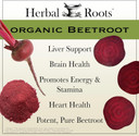 Herbal Roots Organic Beet Root Powder Capsules - 1,500Mg Per Serving - Certified Usda Organic - Non-Gmo - 60 Count Vegan Capsules