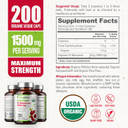 Biophix D-Mannose Usda Organic 1500 Mg 200 Veggie Caps - Supports A Healthy Bladder Urinary Tract, Non-Gmo, Vegan-Friendly