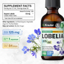 Bio Krauter Lobelia Tincture - Vegan Lobelia Extract - Alcohol & Sugar Free Respiratory Support Supplement - 4 Fl.Oz