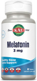 Kal Melatonin 3Mg Sleep Aid, Fast Dissolve Melatonin Tablets, Calming Relaxation And Healthy Sleep Cycle Support, With Added Vitamin B6, Vegan, Gluten Free, Non-Gmo (60 Servings, 60 Activtabs)