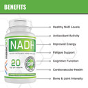 Maac10 Nadh Supplement 20Mg Each 60 Capsules For Energy, Fatigue, Mental Focus & Nad+ Longevity Support | Pharmaceutical Grade 99% Pure Nadh