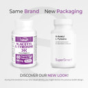 Supersmart - N-Acetyl L-Tyrosine Supplement 900Mg Per Day (High Strength) - Nalt N-Acetyl L-Tyrosine - Nootropic Amino Acids | Non-Gmo & Gluten Free - 60 Vegetarian Capsules