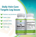 Daily Vein Care Supplement Capsules  Circulation Formula With A Natural Blend Of Calcium, Vitamin D3, Vitamin K2 Plus Bioperine For Max Absorption Vein Formula  60 Capsules