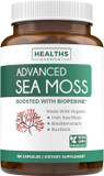 Organic Irish Sea Moss Capsules - Organic Sea Moss Capsules With Bladderwrack Burdock Root And Black Pepper Extract For Enhanced Absorption - Vegan Non-Gmo & Made In The Usa (1 Month Supply)