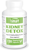 Supersmart Kidney Detox Formula (High Potency) - All-In-1 Complex - With Chanca Piedra, Dandelion Root, Magnesium - Kidney Detox Supplement | Non-Gmo & Gluten Free - 120 Vegetarian Capsules