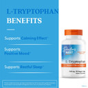 Doctor'S Best L-Tryptophan , Helps Sleep, Healthy Mood & Behavior, Non-Gmo, Vegan, Gluten & Soy Free, Veggie Caps, Promotes Normal, Healthy Restful Sleep, 90 Count
