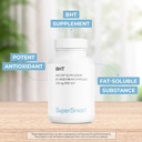 Supersmart - Bht Supplement 300Mg Per Day - Butylated Hydroxytoluene | Non-Gmo & Gluten Free - 90 Vegetarian Capsules