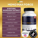 Memomax Force Extra Strength Brain Supplement, 60 Capsules, Memory Focus Support With Vitamins And Minerals (3)