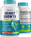 Height Growth Maximizer - Made In Usa - Natural Height Increase Booster & Bone Growth Pills - Grow Taller Supplement For Adults, Teens & Kids - Vitamins For Boys & Girls To Get Taller - 120 Capsules