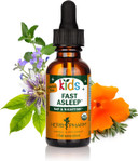 Kids Fast Asleep  Tasty, Organic, Alcohol-Free Kids Sleep Support Herbal Extract With Lemon Balm, California Poppy & Passionflower, Soothes Nap & Nighttime Transitions, Vegan, 1 Oz