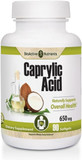 Caprylic Acid - 600Mg - 100 Softgels - Supplement For Gut And Digestive Health, Gi Balance, Gastrointestinal Support, And Intestinal Health, Gluten Free