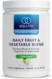 Equilife Daily Fruit & Vegetable Blend, Superfood Antioxidant Supplement, Crisp Apple Flavor With Vitamin C, Fiber, And 9 Essential Amino Acids, Supports Energy, Low Sugar, Vegan, 30 Servings Tub
