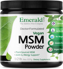 Emerald Labs Msm Powder - Plant-Sourced Methylsulfonylmethane Supplement For Liver Detox, Joint Health, Skin Health & More - Vegan, Gluten-Free - 8 Oz