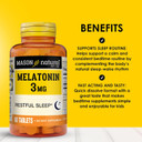 Mason Natural Melatonin 3 Mg With B6 And Calcium, Natural Sleep Aid, Supports Healthy Sleep & Rest, 60 Tablets