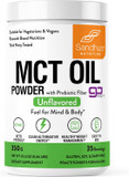 Sandhu'S Mct Oil Powder With Prebiotic Fiber | 35 Servings | Organic - Keto | Fatty Acid Fuel For Body & Brain | 100% Coconut Oil Derived, Easy To Mix, 10.6 Oz