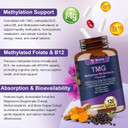 24-In-1 Methylated Multivitamin Tmg Taurine Supplements (Trimethylglycine), Powerful Betaine Anhydrous, W/B Complex, B12, B9, Nac, For Heart, Liver, Brain, 120 Capsules, 60 Day Supply