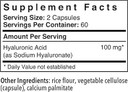 Patient One Hyaluronic Acid 100Mg | Supplement To Support Hydrated, Youthful Skin And Joint Health* | 120 Capsules