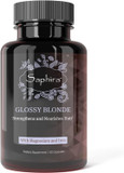 Saphira Glossy Blonde Hair Supplement And Vitamins For Blonde, Bleached And Highlighted Hair With Magnesium And Iron, 60 Capsules, 1 Month Supply Saphira Glossy Blonde Hair Supplement And Vitamins For Blonde, Bleached And Highlighted Hair With Magnesium And Iron, 60 Capsules, 1 Month Supply