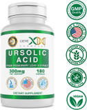 Genex Formulas Ursolic Acid 300Mg (180 Capsules) Ursolic Acid Sourced From Rosemary Extract - Non-Gmo, Gluten Free, Vegetarian