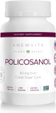Anew Vita? Policosanol Supplement - Healthy Lipid Levels, Platelet Function & Circulation, Cuban Sourced Sugarcane, 40Mg Per Serving, Non-Gmo, Gluten-Free - 120 Veggie Capsules, Made In Usa