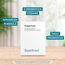 Supersmart - Probio Forte 8 Billion Cfu Per Capsule (Advanced Formula) - Daily Probiotics Supplement For Women & Men | Non-Gmo & Gluten-Free - 60 Dr Caps