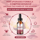 Soursop Graviola Liquid Drop - Pure Leave & Fruit Complex - 4X Effectiveness - Soursop Bitters Liquid For Immunity, Liver & Antioxidant, Herbal Goodness, 1 Month Supply, 2 Fl Oz