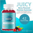Gericare Destress Gummies With Gaba, L-Theanine & Lemon Balm  Mixed Berry Flavor  42 Count  Supports Relaxation & Mental Clarity  Non-Gmo, Gluten-Free, Vegan