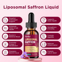 Liposomal Saffron Supplements - 88.5Mg Saffron Extract Liquid Drops With L-Theanine, Chamomile, Vitamin C, B6, B12 & D3 For Antioxidant, Immune, Mood, Energy, Focus & Sleep - 2 Fl Oz Lemon Flavor
