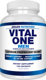 Arazo Nutrition Vital One Multivitamin For Men  Daily Wholefood Supplement - 150 Vegan Arazo Nutrition Vital One Multivitamin For Men  Daily Wholefood Supplement - 150 Vegan