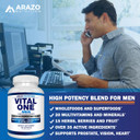 Arazo Nutrition Vital One Multivitamin For Men  Daily Wholefood Supplement - 150 Vegan Arazo Nutrition Vital One Multivitamin For Men  Daily Wholefood Supplement - 150 Vegan