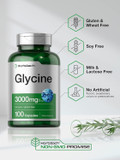 Horbäach Glycine 3000Mg Supplement | 100 Powder Capsules | Non-Gmo, Gluten Free