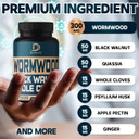 12In1 Wormwood Black Walnut Clove Capsules - Digestive, Immune, And Mood Support - 3 Month Supply - 90 Vegan Capsules