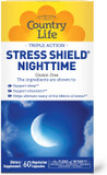 Country Life - Triple-Action Stress Shield Nighttime - 60 Vegetarian Capsules