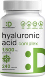 Deal Supplement Hyaluronic Acid Supplements 1,500Mg  240 Capsules, With Msm & Vitamin C  Pure 95% | Non-Gmo + Plant Based Ha  Supports Healthy Joints, Bones, Connective Tissue, & Skin Hydration Deal Supplement Hyaluronic Acid Supplements 1,500Mg  240 Capsules, With Msm & Vitamin C  Pure 95% | Non-Gmo + Plant Based Ha  Supports Healthy Joints, Bones, Connective Tissue, & Skin Hydration