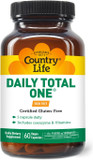 Country Life Daily Total One Multivitamin, Iron Free Once A Day Multivitamin & Multimineral Complex, Vitamins A, C, D, Including Coenzyme B-Vitamins, Supports Energy Metabolism, 60 Vegan Capsules