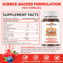 Appetite Booster Gummies For Kids Adults: Appetite Support Supplement With Bromelain Hawthorn Zinc Vitamin B12 For Healthy Digestive & Nutritional Balance, Sugar Free Mixed Fruit Flavor Vegan 30 Days