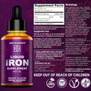 Iron Supplement For Women & Men Free Blood Builder, Iron Vitamin For Anemia | Liquid Iron Drops For Adults With Mct Oil, Natural Grape Flavor, Faster Absorption & Immune Support, 2 Fl Oz