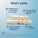 Jarrow Formulas Magnesium L-Threonate, Magmind Stress Resistance With L-Theanine And Rhodiolife, High Absorption Magnesium, Stress Relief And Mood Support, 60 Veggie Capsules, Up To A 30 Day Supply Jarrow Formulas Magnesium L-Threonate, Magmind Stress Resistance With L-Theanine And Rhodiolife, High Absorption Magnesium, Stress Relief And Mood Support, 60 Veggie Capsules, Up To A 30 Day Supply