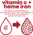 Blood Booster Iron Supplements For Women And Men | Vit C, Beet Root, Folate | Supports Energy & Red Blood Cell Production | No Side Effects | 30 Vegan Capsules