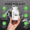 100% Pure Shilajit, Organic Himalayan Shilajit For Men & Women, 85+ Trace Minerals Rich In Fulvic Acid Shilajit Supplement For Energy & Immune System 1000Mg 90 Count