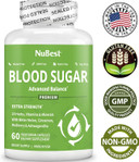 Blood Sugar - Advanced Formula With Bitter Melon, Ashwagandha, Cinnamon, Chromium, Magnesium, Vitamins, Alpha Lipoic Acid, Cayenne Pepper & More | 60 Vegan Capsules | 1 Month Supply