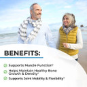 High Absorption Bone Strength Supplement - Gentle Non-Constipating Bone Health Supplement For Women & Men With 9-In-1 Complex With Calcium Magnesium Zinc D3 K2 & More - 3Rd Party Tested - 1 Month