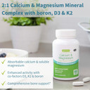Igennus Algae Calcium & Magnesium Supplement, Plant Based, High Absorption, K2 & D3, Non-Gmo Red Algae Mineral Complex For Bone & Teeth Support, For Women And Men, With Boron, Vegan, 60 Tablets