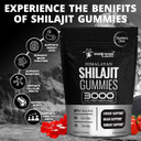Shilajit Gummies For Men - 3000Mg Pure Himalayan Shilajit For Women, Keto-Friendly, Rich In Trace Minerals & Fulvic Acid, Ultra-Strength Energy Support, Immune Health & Workout - 90 Count