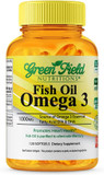Greenfield Nutritions Halal Fish Oil 1000Mg, 300Mg Halal Omega 3, Small Wild Peruvian Fish Oil Halal Vitamins, Epa 180 Mg & Dha 120Mg, Non-Gmo, Gluten Free, Support Brain & Heart Health, 120 Pills