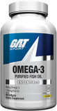 Gat Sport Omega-3 Fish Oil, High Potency Epa, Dha, Brain, Glp1 Support, 90 Softgels