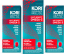 Kori Krill Oil Omega 3 Superior Absorption Oil Supplement, Epa & Dha, 600 Mg, 60 Softgels