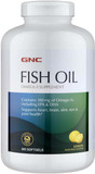 Gnc Fish Oil Omega 3 Supplement, 300Mg Epa And Dha, Lemon Flavor, Supports Heart, Brain, Skin, Eye And Joint Health, 360 Softgels, 360 Servings